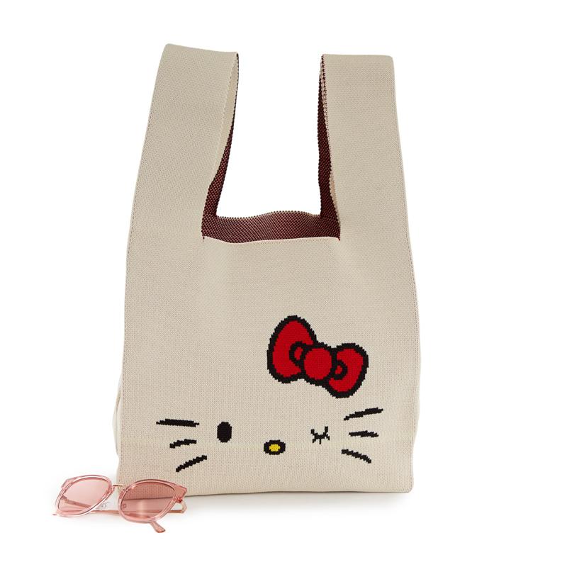 Sanrio Hello Kitty Knit (White) Bags Shopper Bag  USA |  OWETC-2509