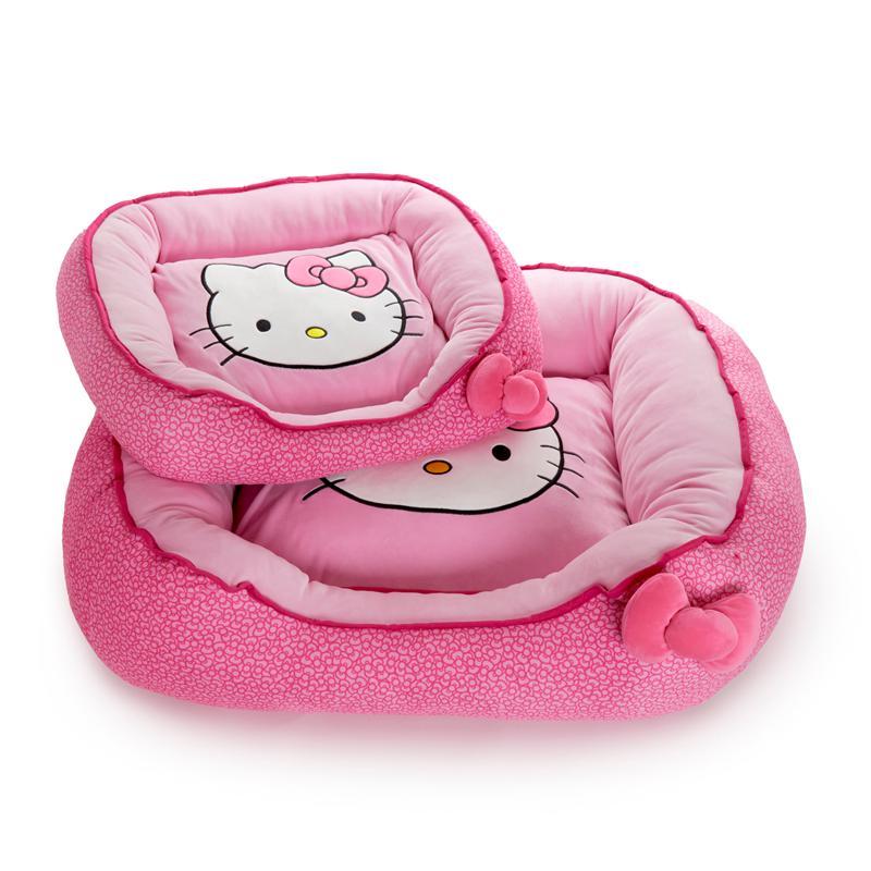 Sanrio Hello Kitty Pink Pet Bolster Bed (Small) Sanrio Characters Pet Bolster Bed  USA |  BTMHQ-7316
