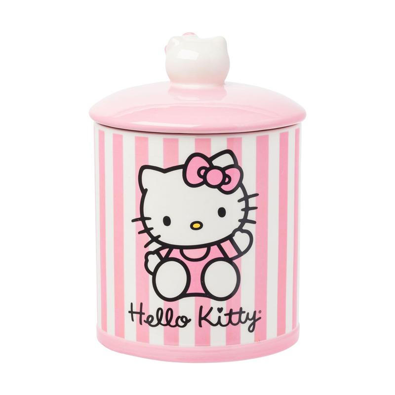 Sanrio Hello Kitty Pink Stripe Ceramic Storage Jar Sanrio Characters Storage Jar  USA |  IKCTO-9835