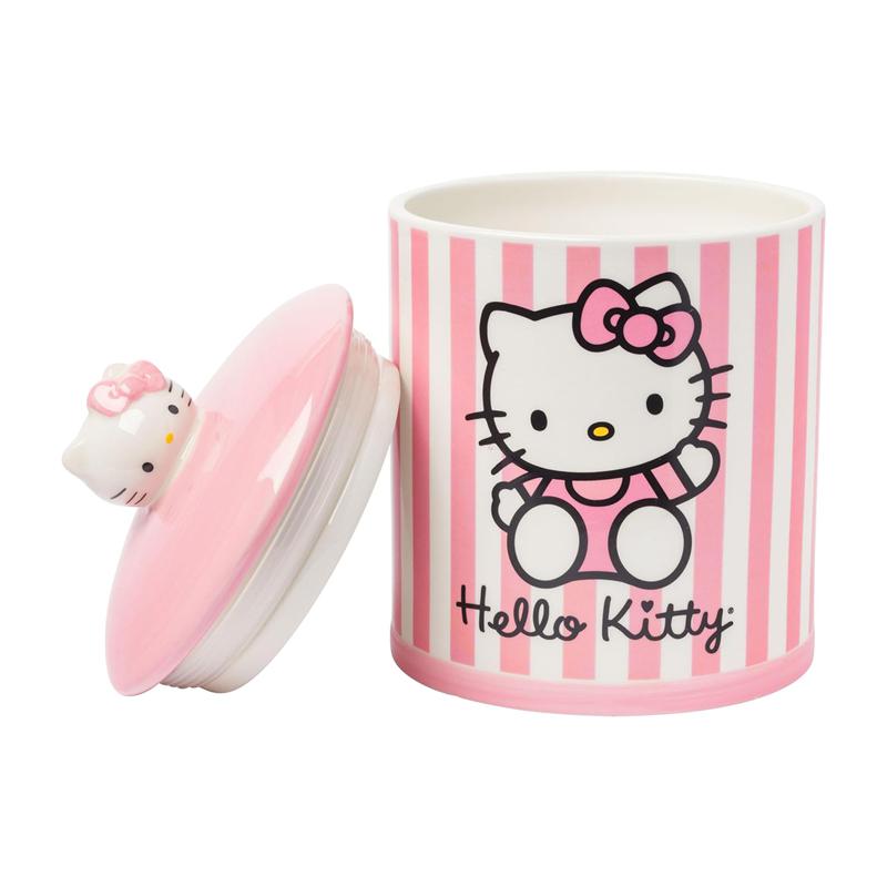 Sanrio Hello Kitty Pink Stripe Ceramic Storage Jar Sanrio Characters Storage Jar  USA |  IKCTO-9835
