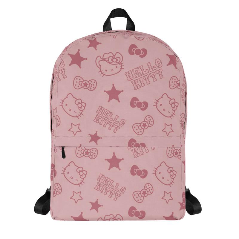 Sanrio Hello Kitty Pink Western All-over Print Sanrio Characters Backpack  USA |  DKMWL-2973