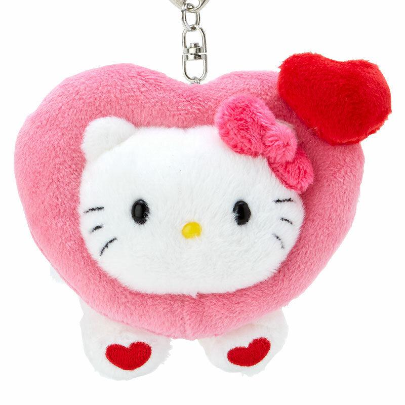 Sanrio Hello Kitty Plush Mascot (Big Heart Series) Sanrio Characters Keychain  USA |  ZNMUK-2983
