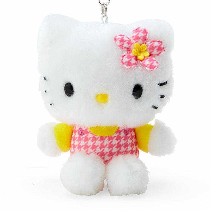 Sanrio Hello Kitty Plush Mascot (Floral Houndstooth Series) Sanrio Characters Keychain  USA |  EBUID-3012