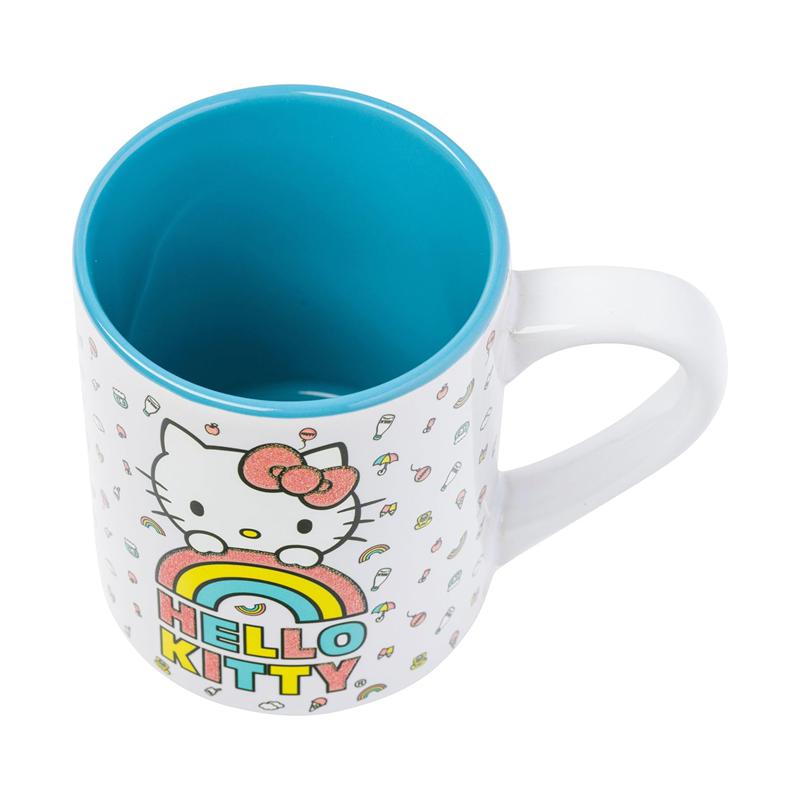 Sanrio Hello Kitty Rainbow Glitter Ceramic Sanrio Characters Mug  USA |  OBJGV-1259