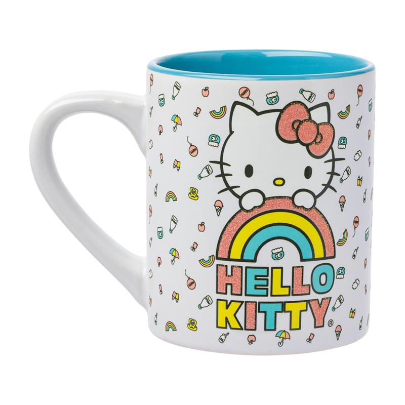 Sanrio Hello Kitty Rainbow Glitter Ceramic Sanrio Characters Mug  USA |  OBJGV-1259