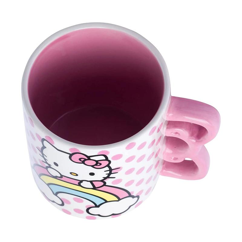 Sanrio Hello Kitty Sculpted Bow & Rainbow Ceramic Sanrio Characters Mug  USA |  MPGUK-0897