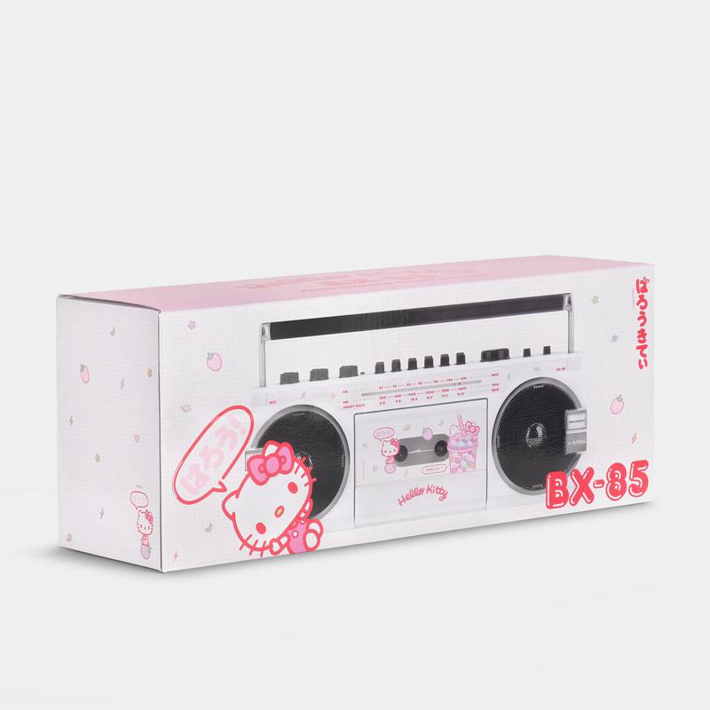 Sanrio Hello Kitty Strawberry Kawaii BX-85 Bluetooth Boombox Sanrio Characters Cassette Player  USA |  MSKFH-1046