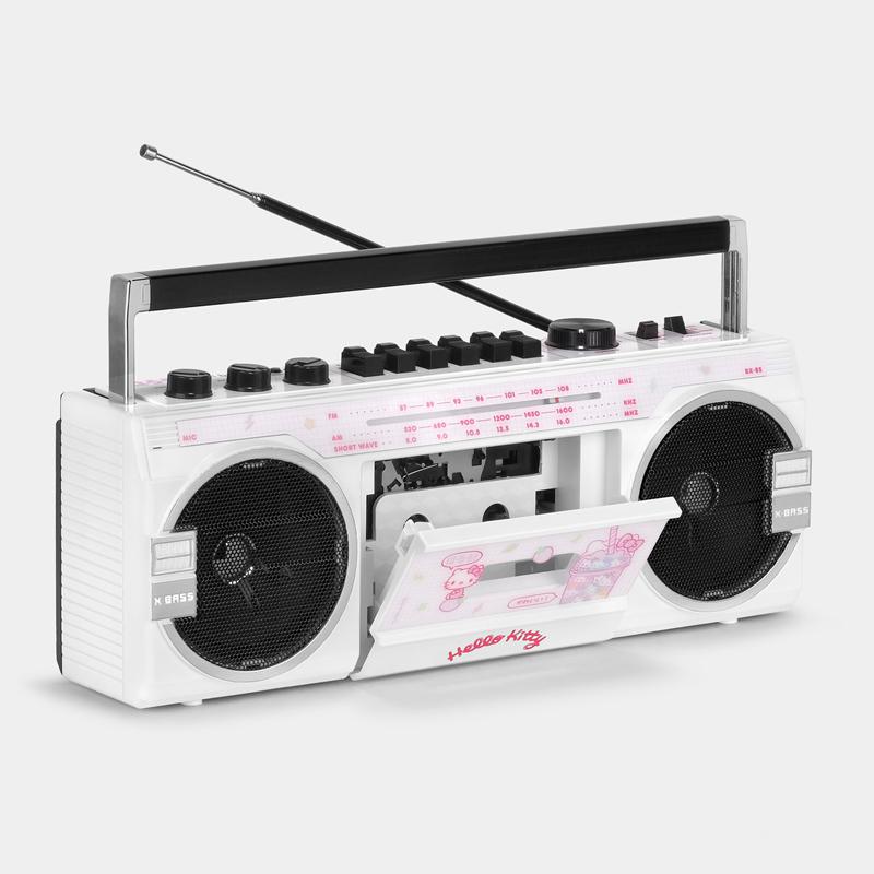 Sanrio Hello Kitty Strawberry Kawaii BX-85 Bluetooth Boombox Sanrio Characters Cassette Player  USA |  MSKFH-1046