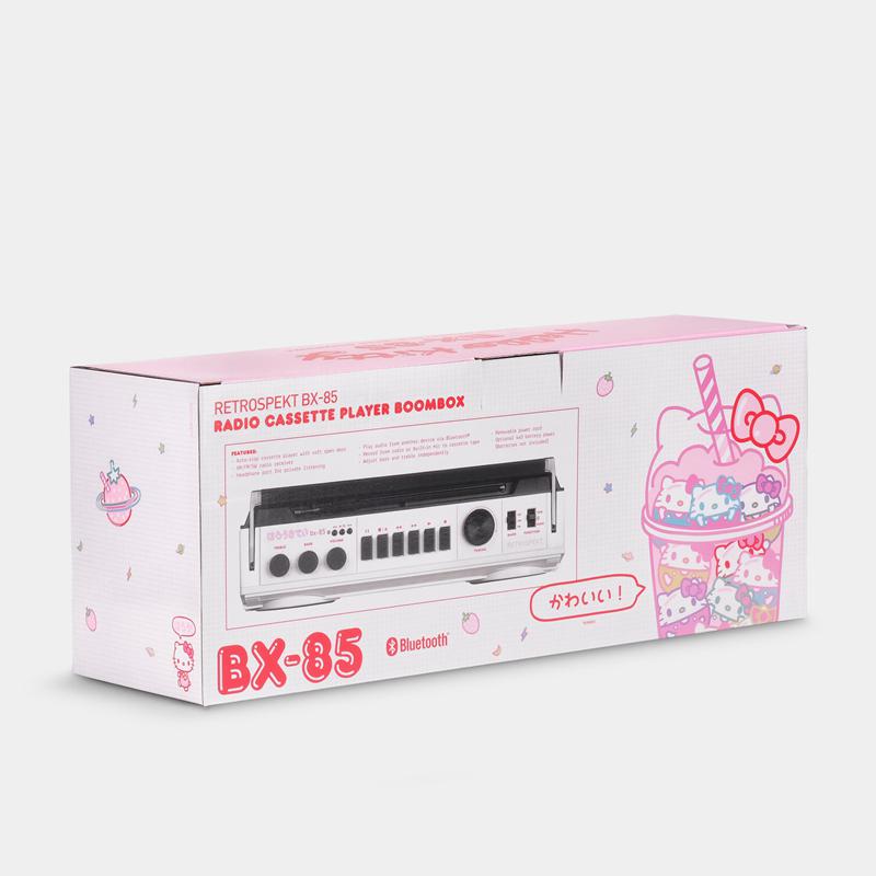 Sanrio Hello Kitty Strawberry Kawaii BX-85 Bluetooth Boombox Sanrio Characters Cassette Player  USA |  MSKFH-1046