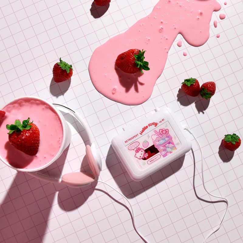 Sanrio Hello Kitty Strawberry Milk CP-81 Portable Sanrio Characters Cassette Player  USA |  DJQSC-7815