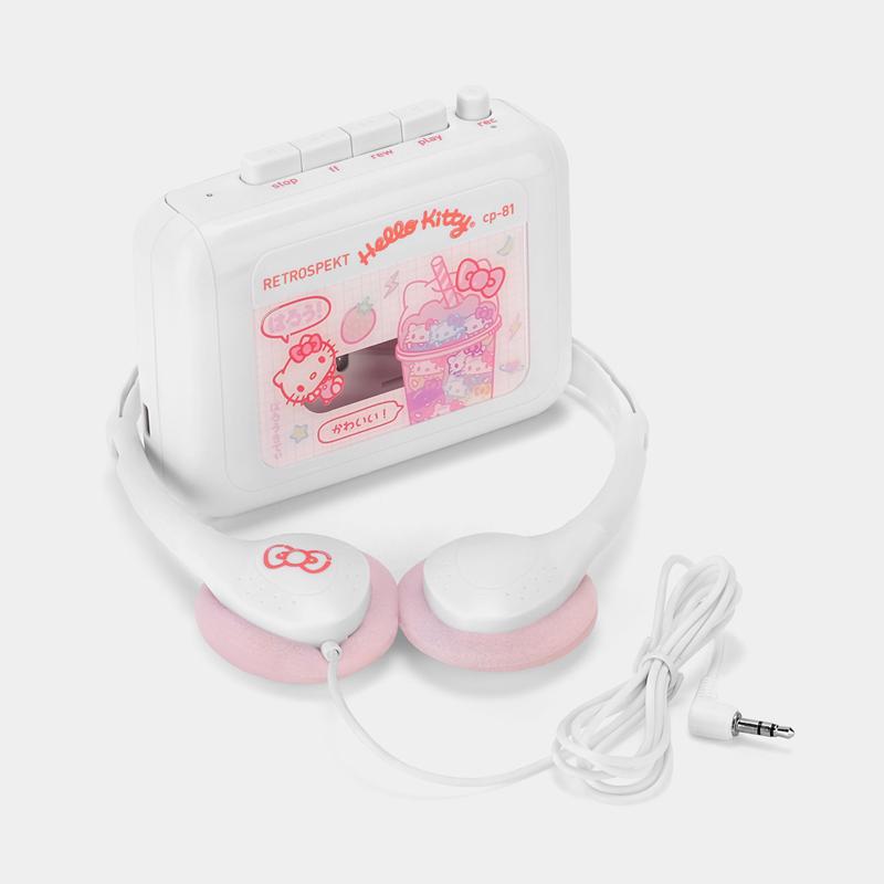 Sanrio Hello Kitty Strawberry Milk CP-81 Portable Sanrio Characters Cassette Player  USA |  DJQSC-7815