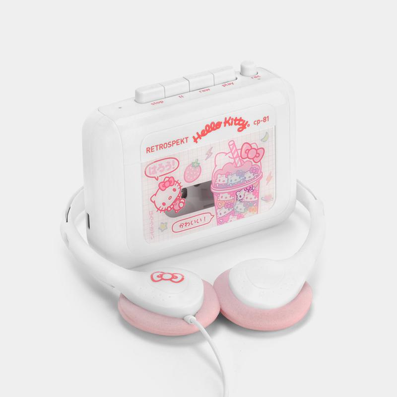 Sanrio Hello Kitty Strawberry Milk CP-81 Portable Sanrio Characters Cassette Player  USA |  DJQSC-7815