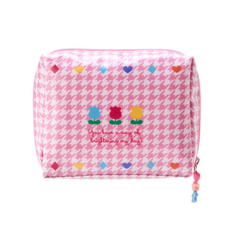 Sanrio Hello Kitty Zipper (Floral Houndstooth Series) Bags Pouch  USA |  MILXT-6901