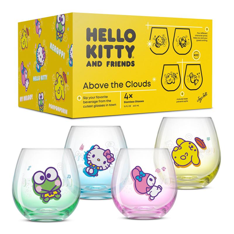 Sanrio Hello Kitty and Friends Above the Clouds Stemless (Set of 4) Sanrio Characters Glasses  USA |  PKBXD-4610