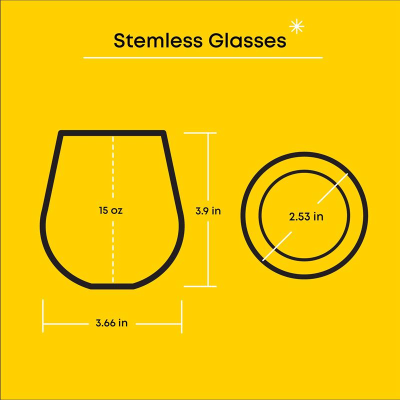 Sanrio Hello Kitty and Friends Above the Clouds Stemless (Set of 4) Sanrio Characters Glasses  USA |  PKBXD-4610