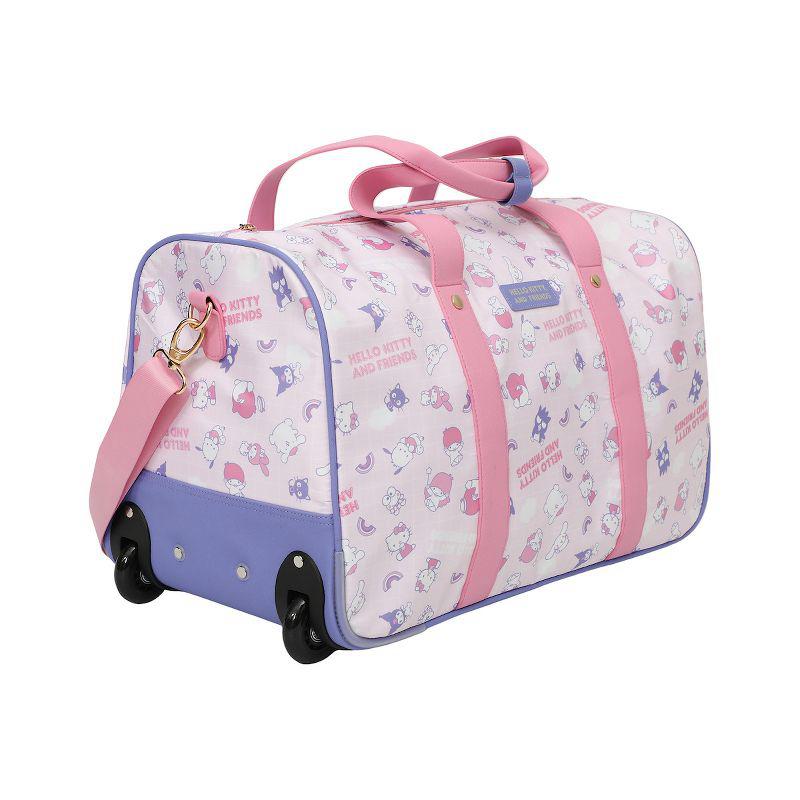 Sanrio Hello Kitty and Friends All-Over Print Rolling Sanrio Characters Duffle Bag  USA |  XPKBG-2168