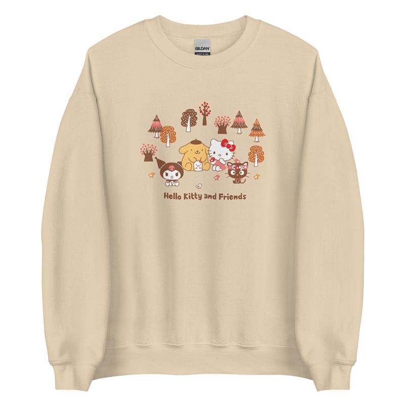 Sanrio Hello Kitty and Friends Autumn Woods Classic Apparel Crewneck Sweatshirt  USA |  EPSMW-6031