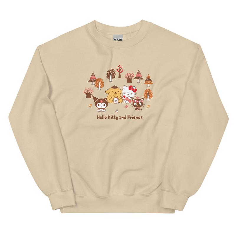Sanrio Hello Kitty and Friends Autumn Woods Classic Apparel Crewneck Sweatshirt  USA |  EPSMW-6031