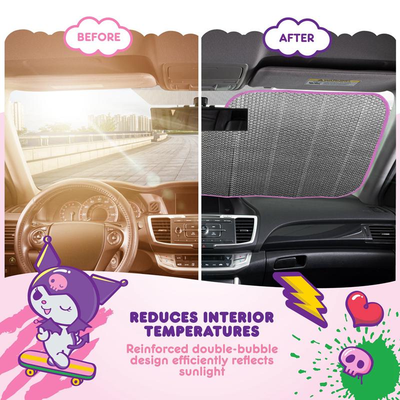 Sanrio Hello Kitty and Friends Car (Kawaii Fun) Sanrio Characters Sun Shade  USA |  NUVRO-5240