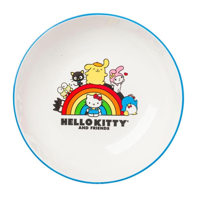 Sanrio Hello Kitty and Friends Ceramic Dinner Bowl (Rainbow Parade) Sanrio Characters Bowl  USA |  VNKXH-7958