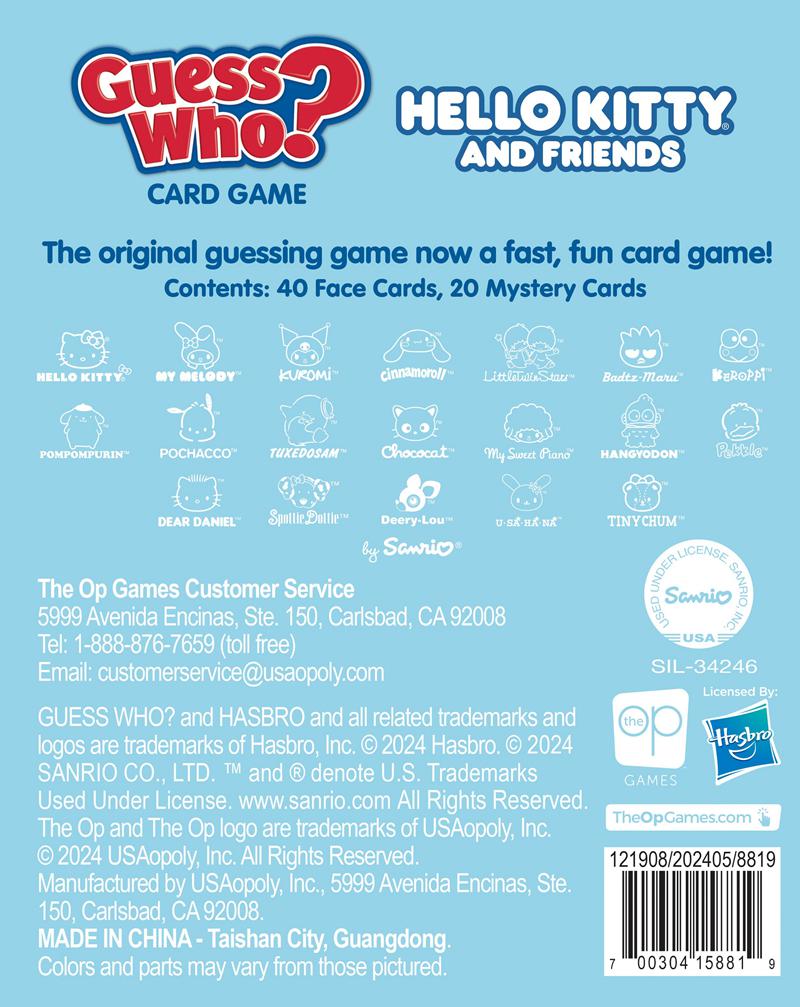 Sanrio Hello Kitty and Friends Guess Who? Sanrio Characters Card Game  USA |  PUIVK-6537