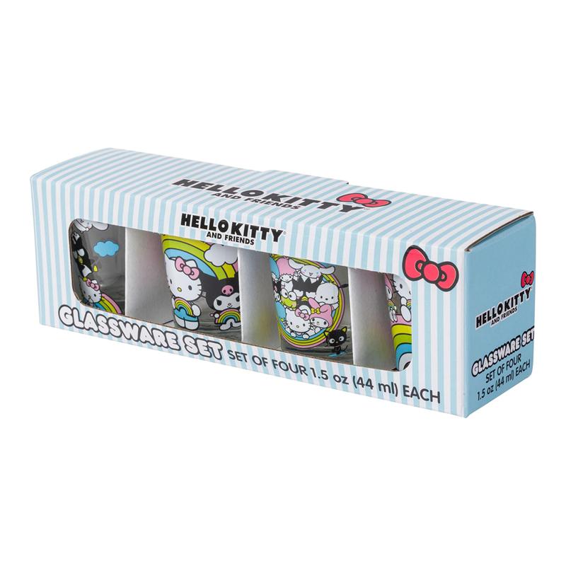 Sanrio Hello Kitty and Friends Mini 4-Piece Set (Rainbows) Sanrio Characters Glasses  USA |  YAHBM-2801