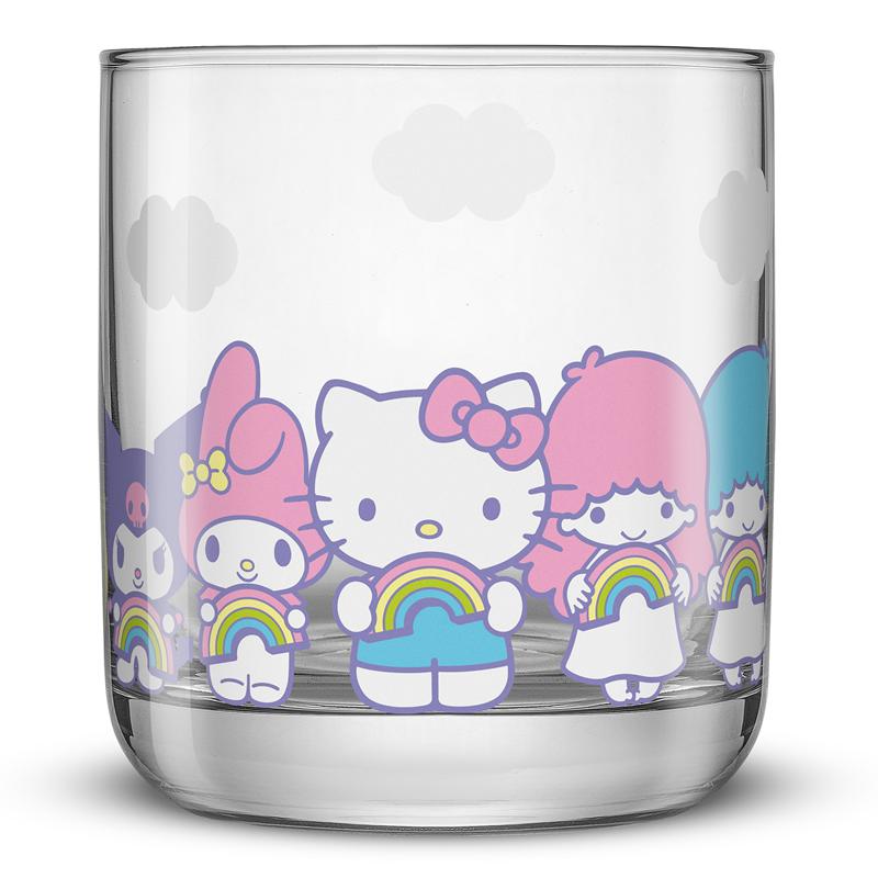 Sanrio Hello Kitty and Friends Rainbow Short Drinking (Set of 4) Sanrio Characters Glasses  USA |  VCFWU-8710