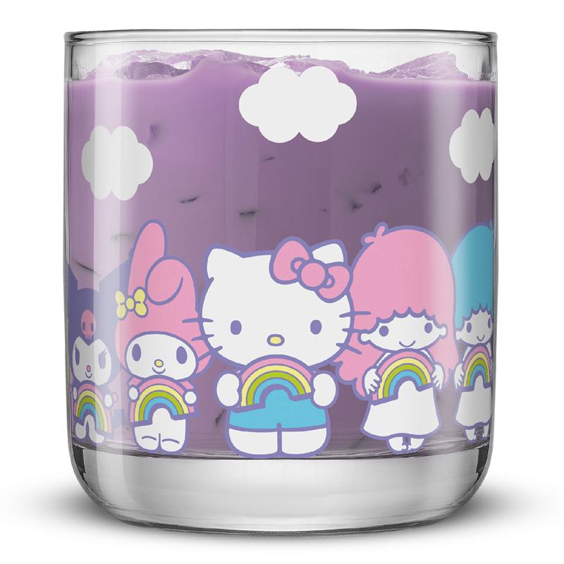 Sanrio Hello Kitty and Friends Rainbow Short Drinking (Set of 4) Sanrio Characters Glasses  USA |  VCFWU-8710