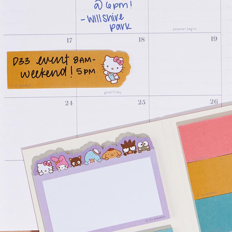 Sanrio Hello Kitty and Friends x Erin Condren Sticky Sanrio Characters Note Booklet  USA |  UOEWS-8361
