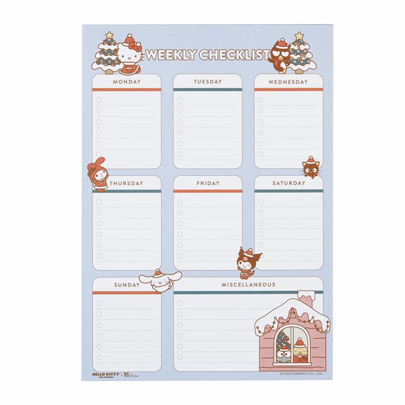 Sanrio Hello Kitty and Friends x Erin Condren Holiday Checklist Sanrio Characters Notepad  USA |  ZUPOL-4813
