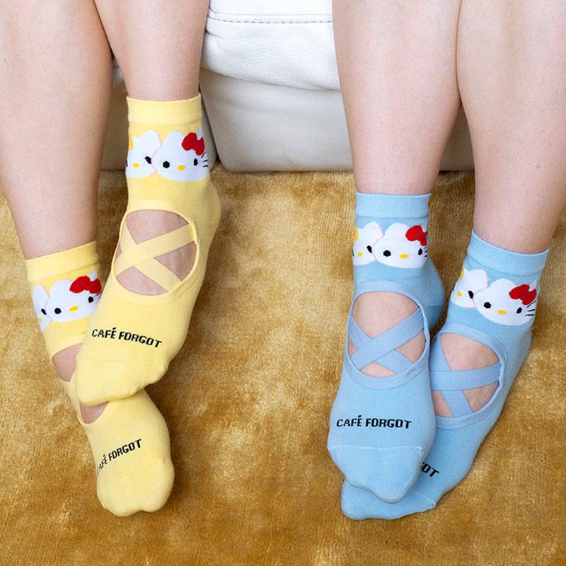 Sanrio Hello Kitty x Café Forgot Ballet (Blue) Sanrio Characters Socks  USA |  BHOWN-7014