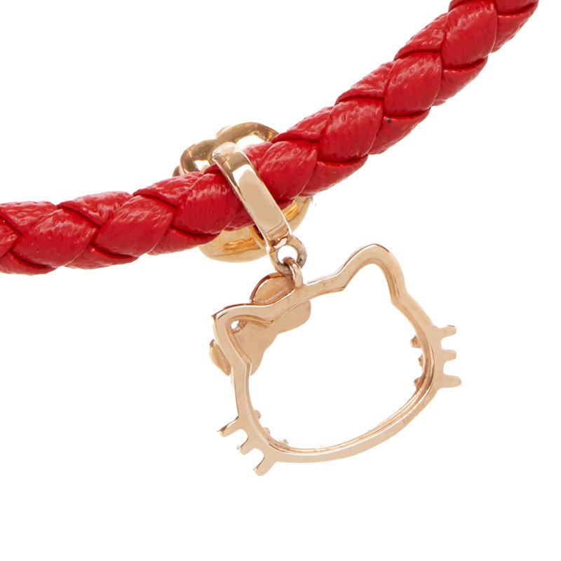 Sanrio Hello Kitty x Chow Tai Fook Rose Silhouette 18K Gold Red Accessories Bracelet  USA |  CBKLH-3167
