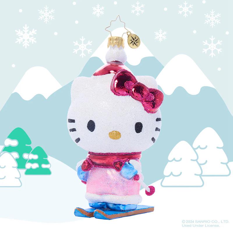 Sanrio Hello Kitty x Christopher Radko Handmade (Aspen Adventure) Sanrio Characters Glasses  USA |  VFDIW-9516