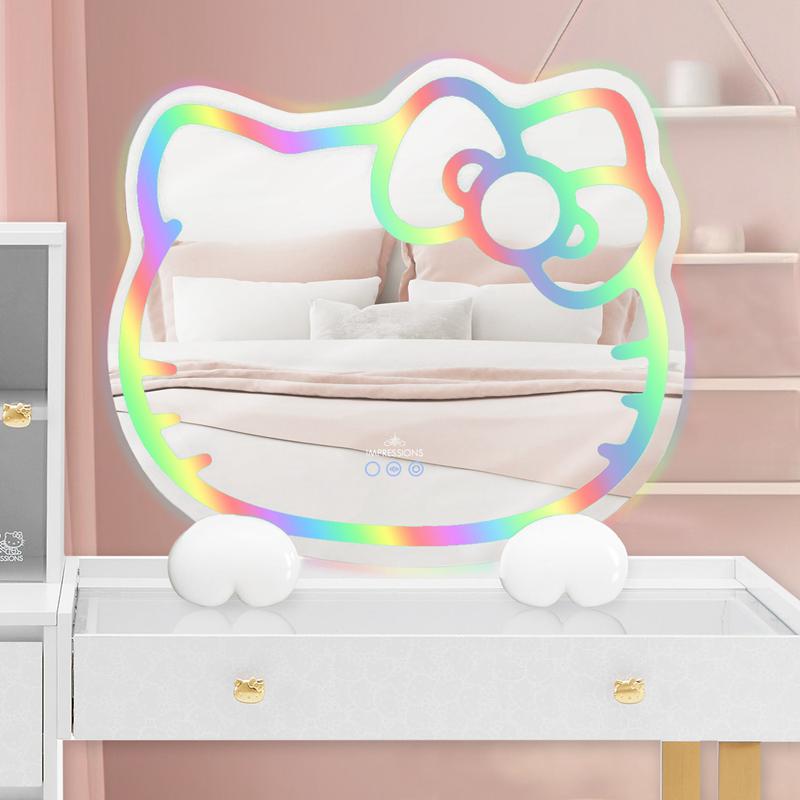 Sanrio Hello Kitty x Impressions Vanity RGB Wall 2.0 W/ Bluetooth Spea Accessories Mirror  USA |  EKCTJ-2349