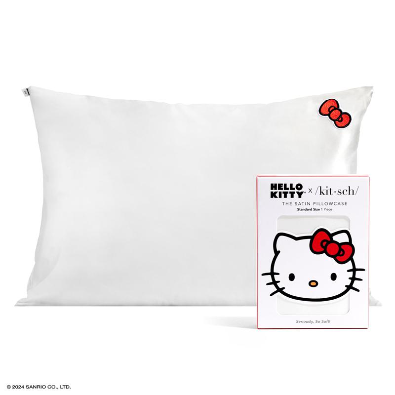 Sanrio Hello Kitty x Kitsch Bowcase (Solid Ivory) Sanrio Characters Pillow  USA |  QUYMG-3659