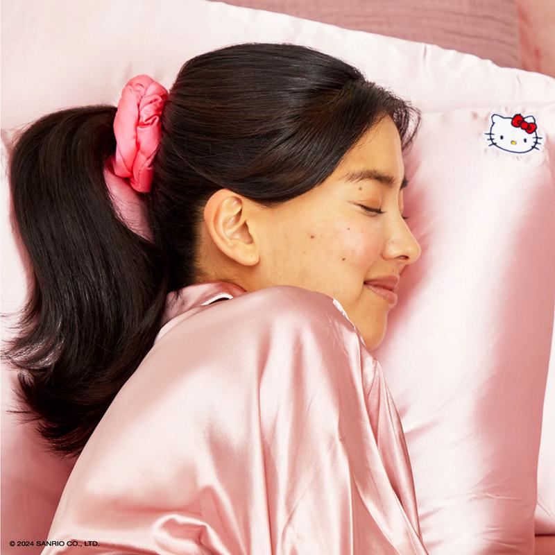 Sanrio Hello Kitty x Kitsch Facecase (Solid Pink) Sanrio Characters Pillow  USA |  OLQAX-1257