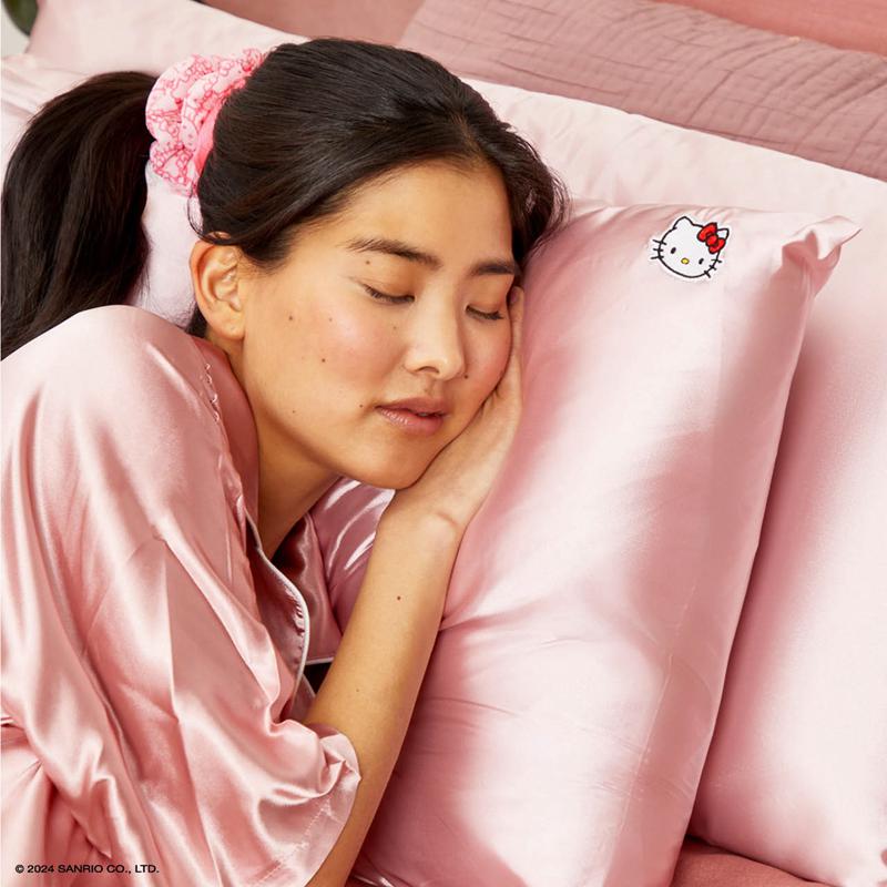 Sanrio Hello Kitty x Kitsch Facecase (Solid Pink) Sanrio Characters Pillow  USA |  OLQAX-1257