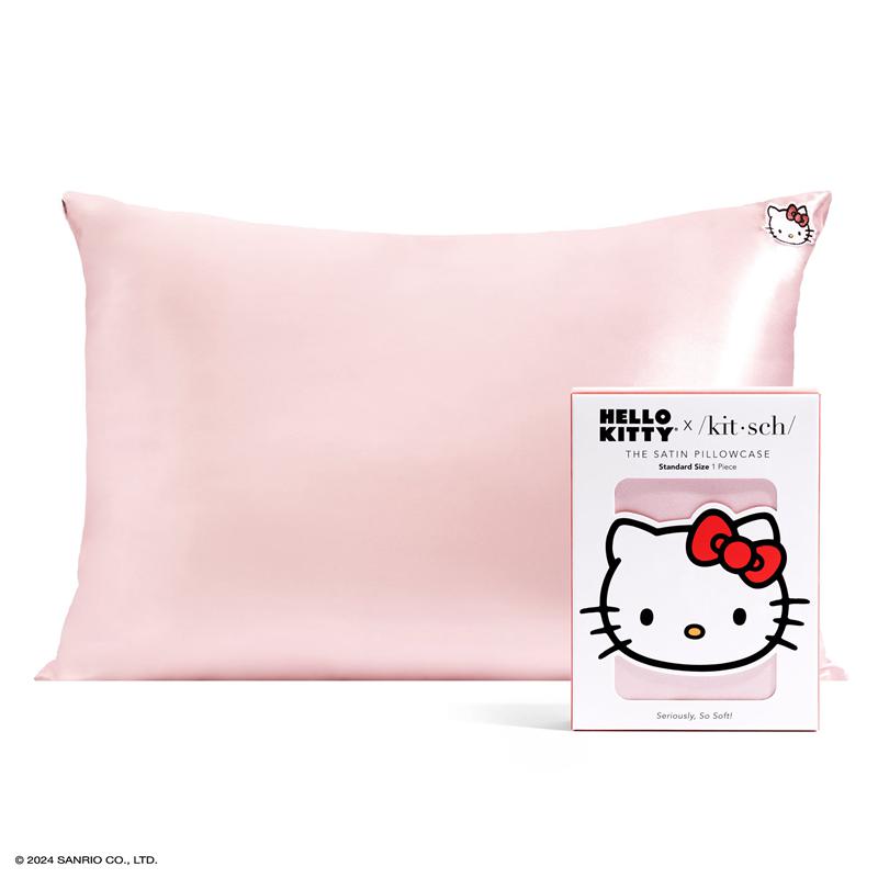 Sanrio Hello Kitty x Kitsch Facecase (Solid Pink) Sanrio Characters Pillow  USA |  OLQAX-1257