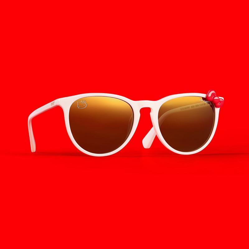 Sanrio Hello Kitty x MVMT Ingram Sun(Glossy White) Sanrio Characters Sunglasses  USA |  AXMFY-2943