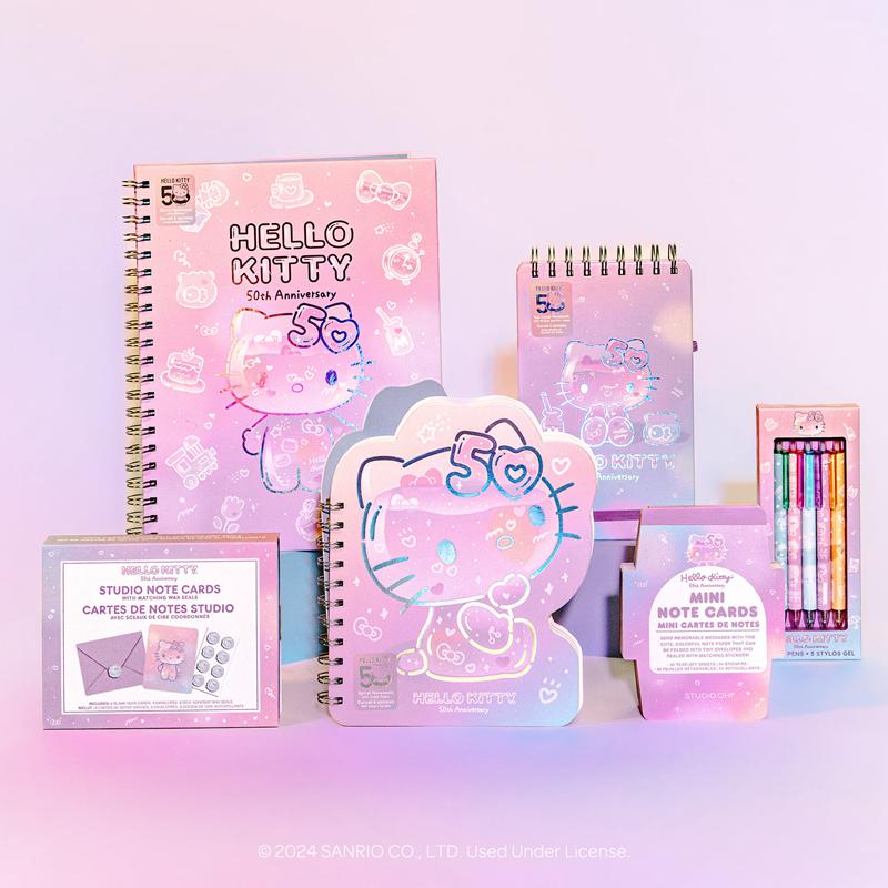Sanrio Hello Kitty x Studio Oh! 50th Anniversary Mini Note Cards and Sticker Sanrio Characters Note Cards And Sticker  USA |  YJFHN-1654