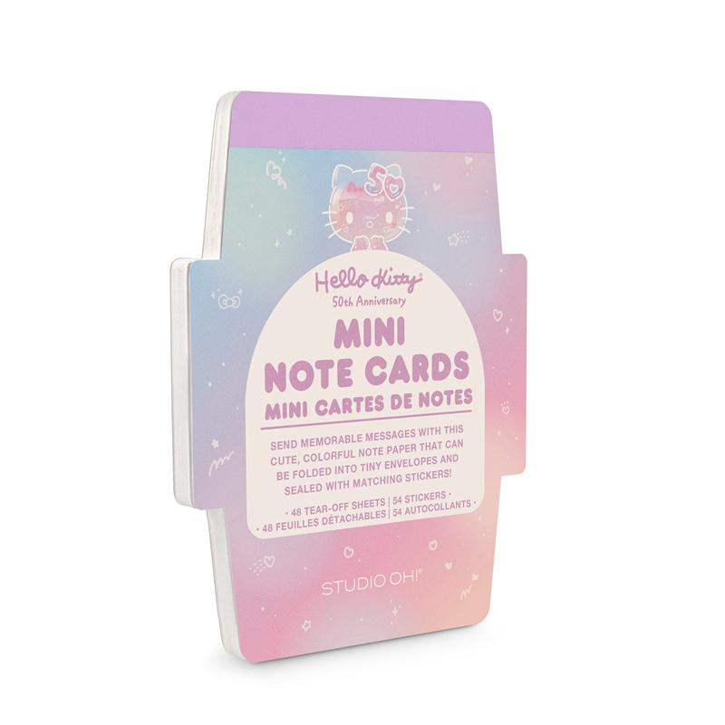 Sanrio Hello Kitty x Studio Oh! 50th Anniversary Mini Note Cards and Sticker Sanrio Characters Note Cards And Sticker  USA |  YJFHN-1654