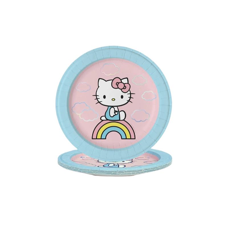 Sanrio Hello Kitty x Studio Oh! Rainbow Skies Dessert Sanrio Characters Plate  USA |  CVXLT-1735