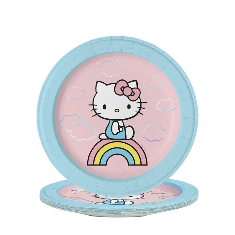 Sanrio Hello Kitty x Studio Oh! Rainbow Skieseon Sanrio Characters Plate  USA |  BGYKP-4352