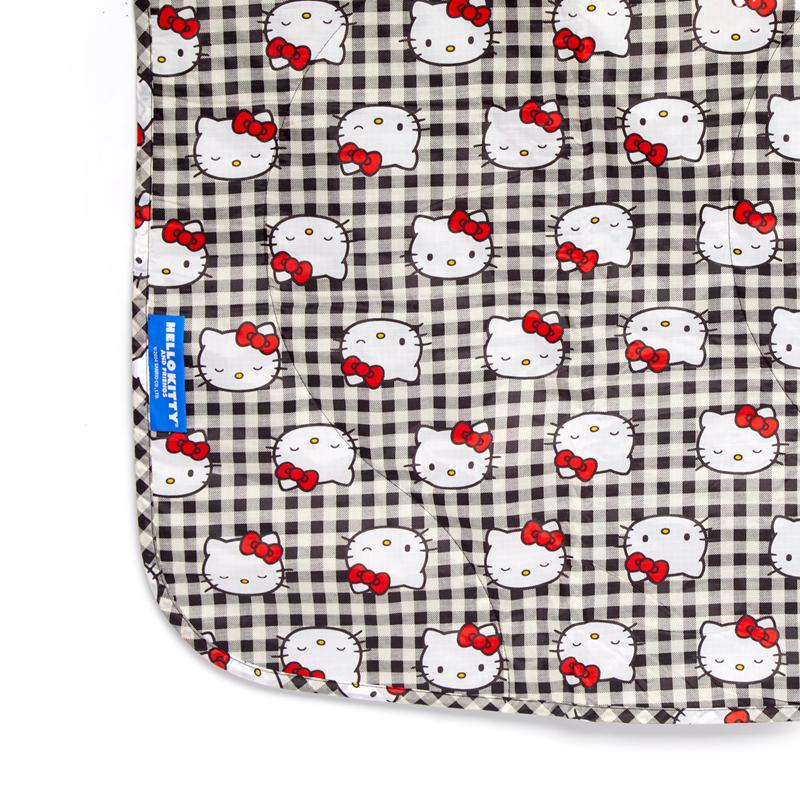 Sanrio Hello Kitty xgu 50th Anniversary Puffy Picnic (Black Gingham) Sanrio Characters Blanket  USA |  QTHEI-6157