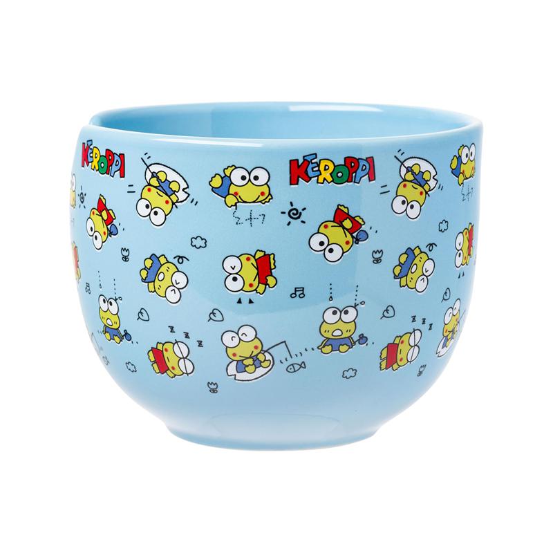 Sanrio Keroppi Ceramic Ramen Bowl and Chopstick Set (Poses) Sanrio Characters Bowl  USA |  QUVZH-4560