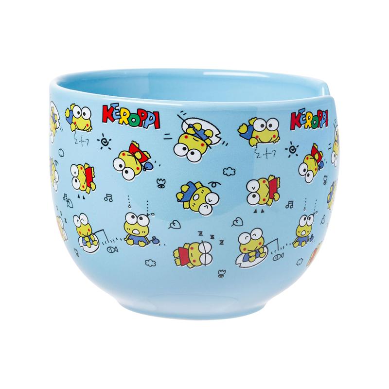 Sanrio Keroppi Ceramic Ramen Bowl and Chopstick Set (Poses) Sanrio Characters Bowl  USA |  QUVZH-4560