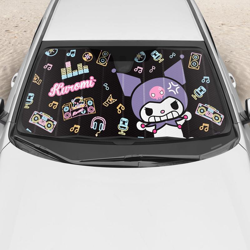 Sanrio Kuromi Car (Neon Party) Sanrio Characters Sun Shade  USA |  OYRZB-7310