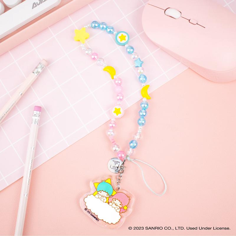 Sanrio LittleTwinStars Beaded Charm Mobile Phone Sanrio Characters Wrist Straps  USA |  NLOWE-1294