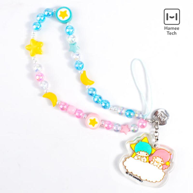 Sanrio LittleTwinStars Beaded Charm Mobile Phone Sanrio Characters Wrist Straps  USA |  NLOWE-1294