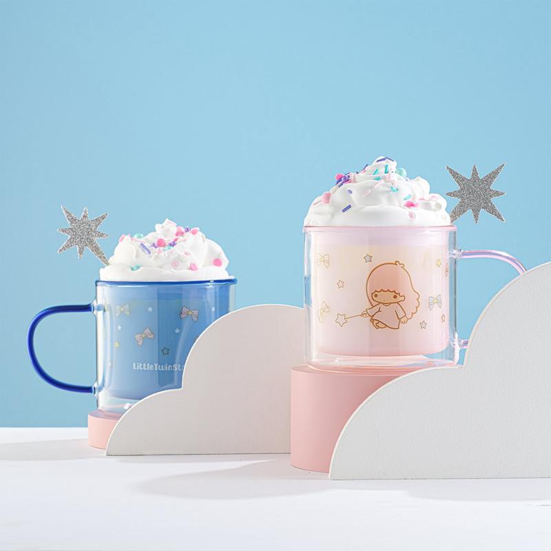Sanrio LittleTwinStars Double Wall Coffees (Set of 2) Sanrio Characters Mug  USA |  QBIOV-7305